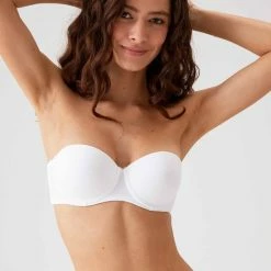 Viuma Milano Viuma Vrouw Wit 602061 Strapless Beha Bh Zonder Beugel Dagelijks Comfort Hoogwaardig Kwaliteit