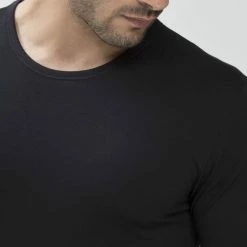 Mey - Dry Cotton O-hals T-shirt Zwart - Maat L - Slim-fit -Badmode Winkel 550x825 4